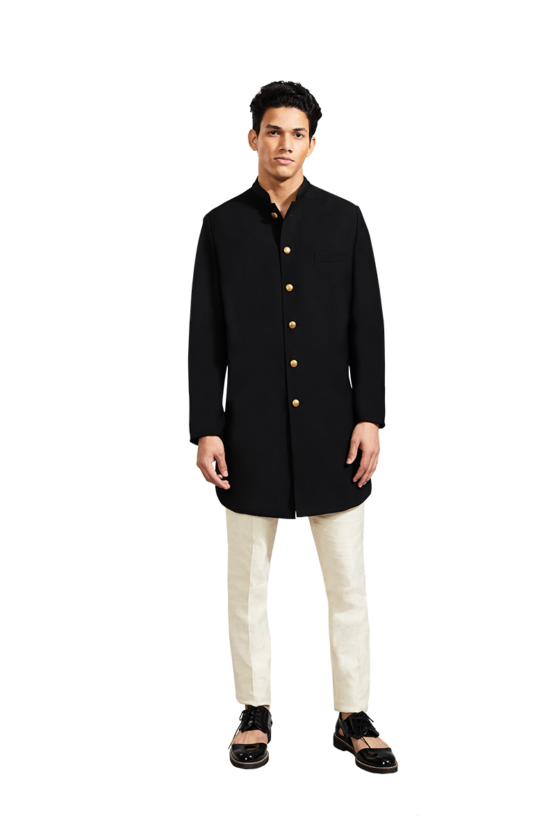  PLAIN SUITING BLACK JACKET 