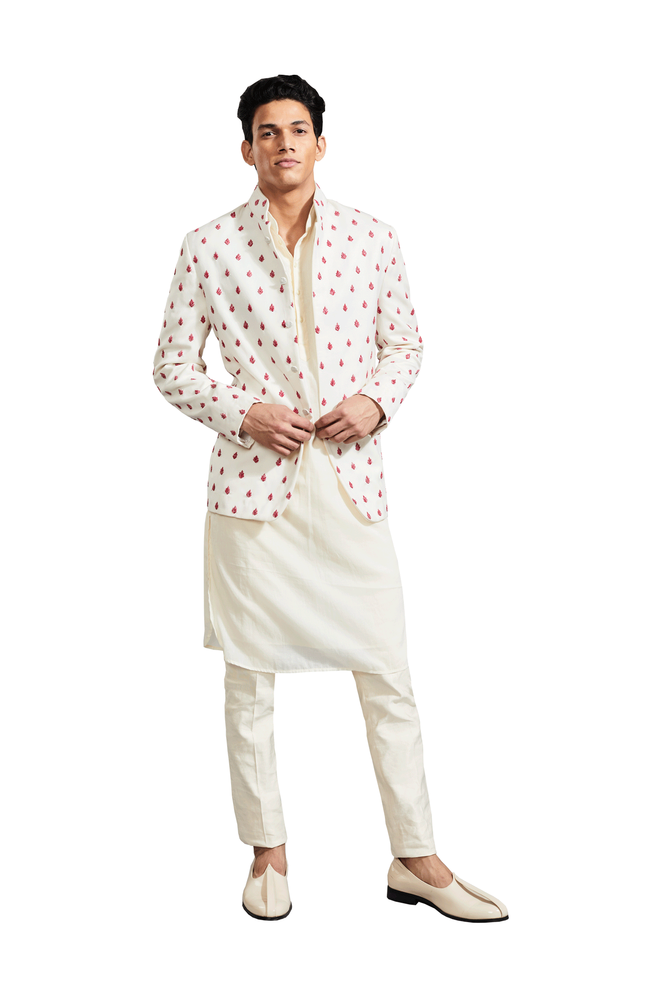 FIRE THREAD VANILLA BANDHGALA  