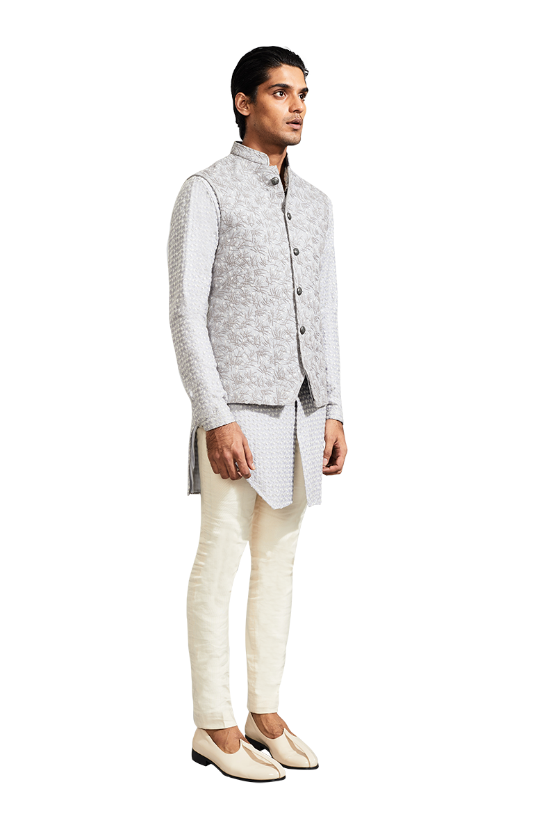 WHEAT FOLIAGE SLEEVELESS JACKET  