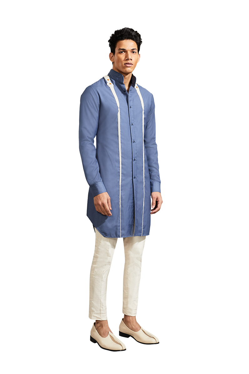 SUSPENDER KNOTTED KURTA  