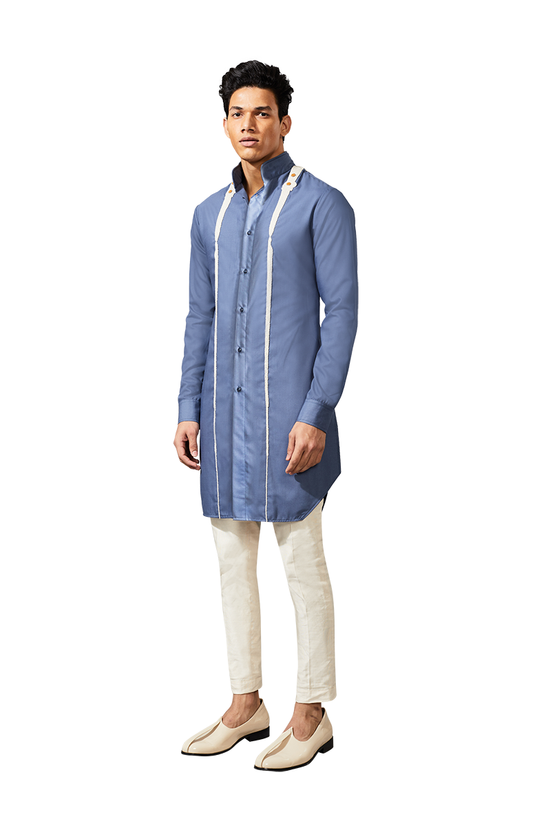 SUSPENDER KNOTTED KURTA  