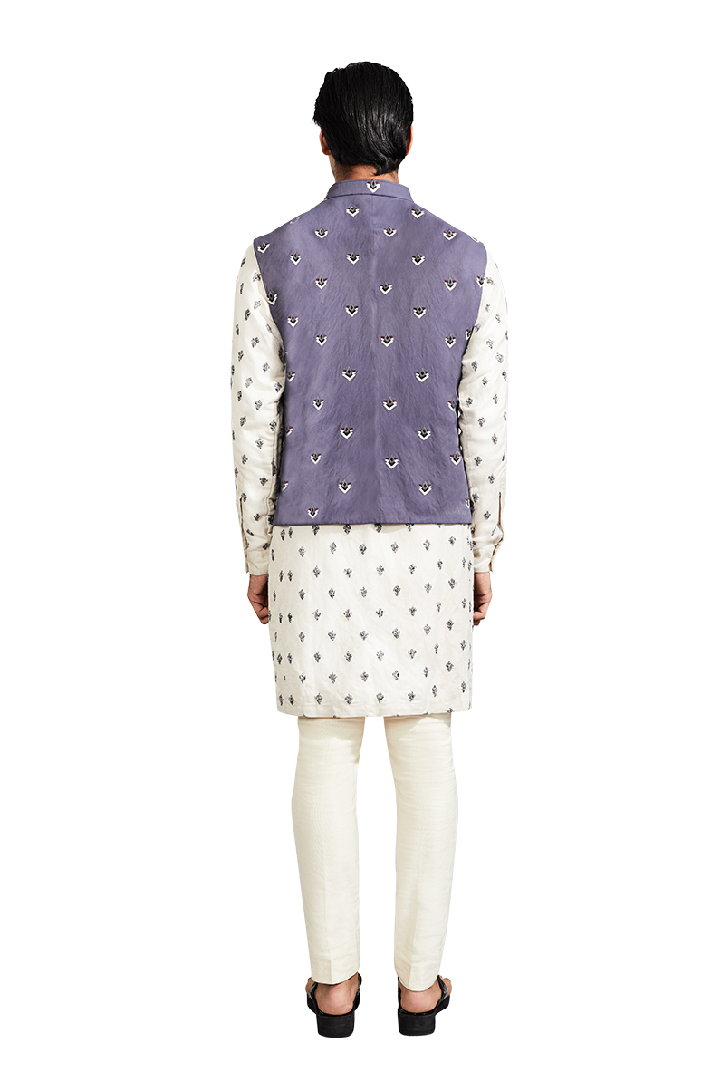 POTTED FLOWER THREAD SLEEVELESS JACKET  