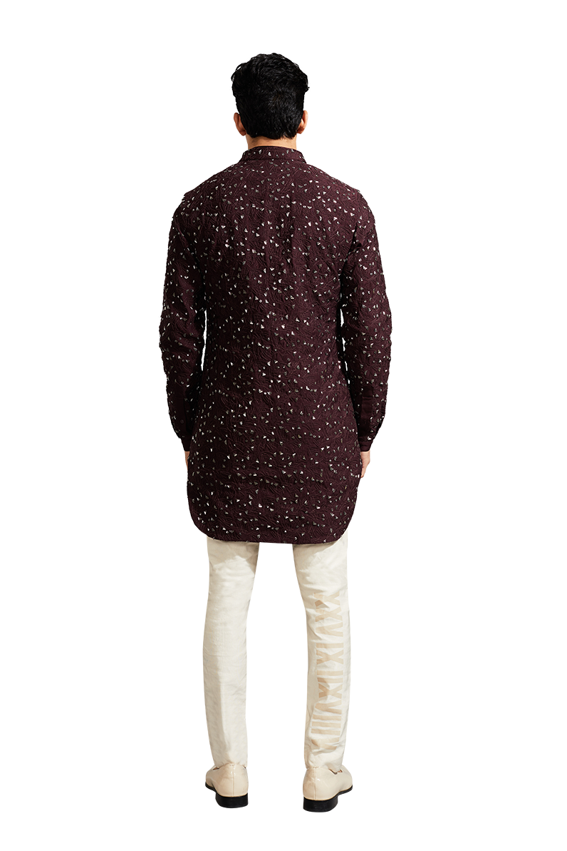 WHEAT FOLIAGE HIGHLIGHTED LONG DECONSTRUCTED WINE SET  