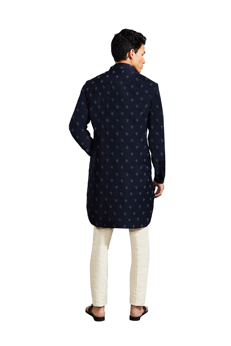 LIBRA FLOWER LONG DECONSTRUCTED NAVY SET  