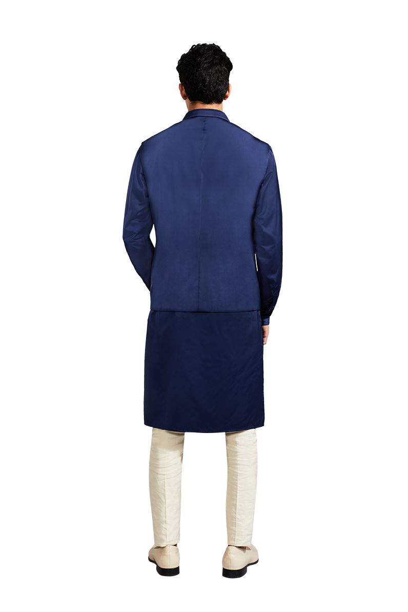 PLAIN SLEEVELESS COBALT BLUE JACKET  